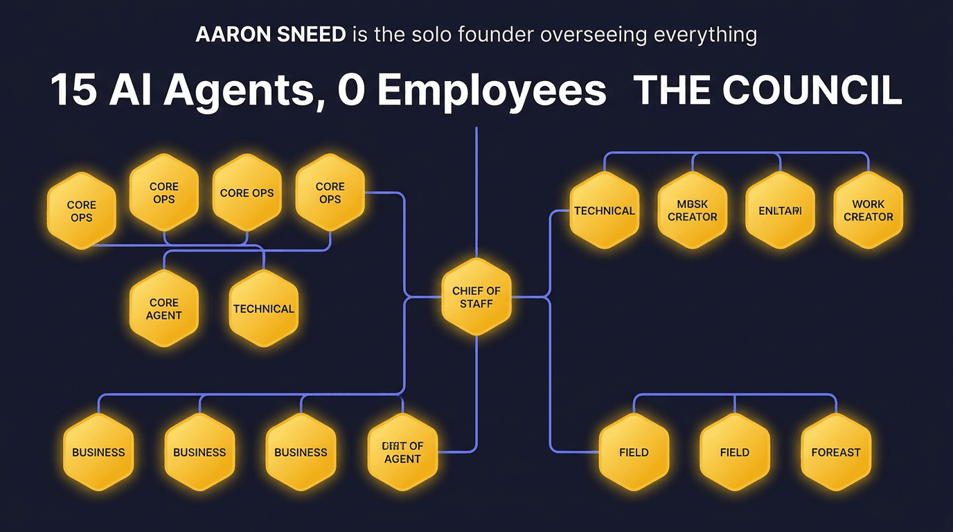 Cover Image for How One Solo Founder Replaced 15 Employees with AI Agents