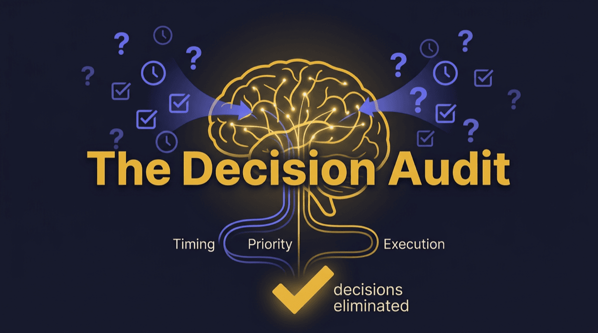 Cover Image for The Decision Audit: How Indie Founders Lose Weeks Every Month Without Knowing It