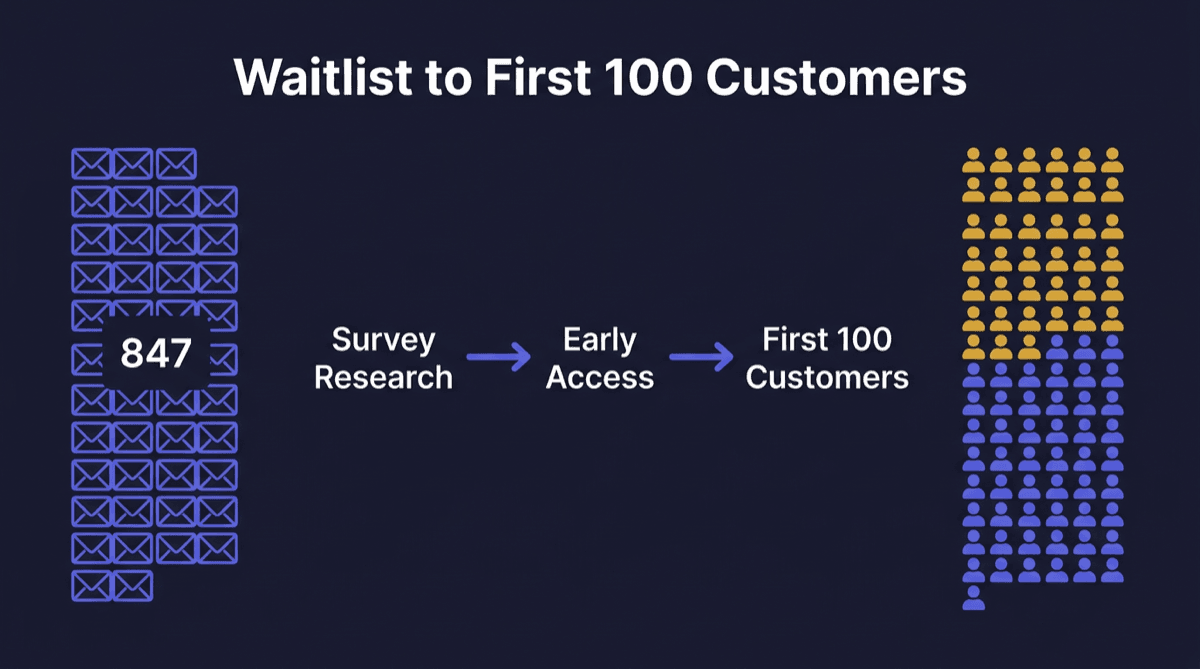 Cover Image for From Waitlist to First 100 Customers: The 2026 Solo Founder Playbook