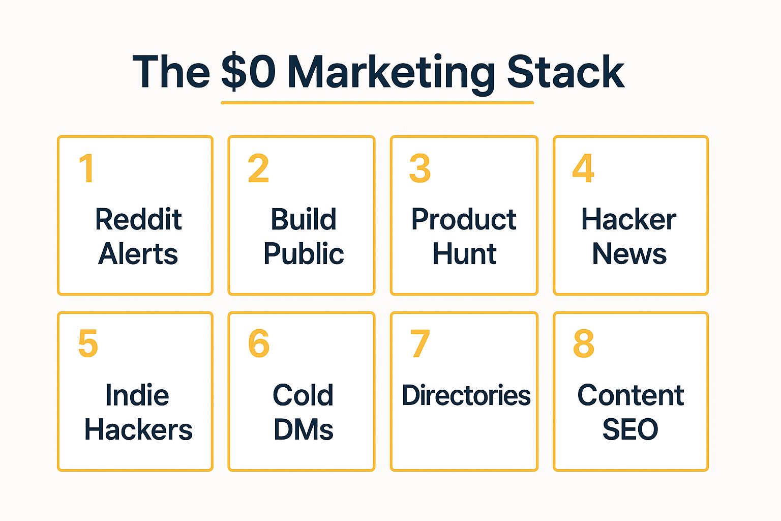 Cover Image for The $0 Marketing Stack: How Solo Founders Get Their First 1,000 Users