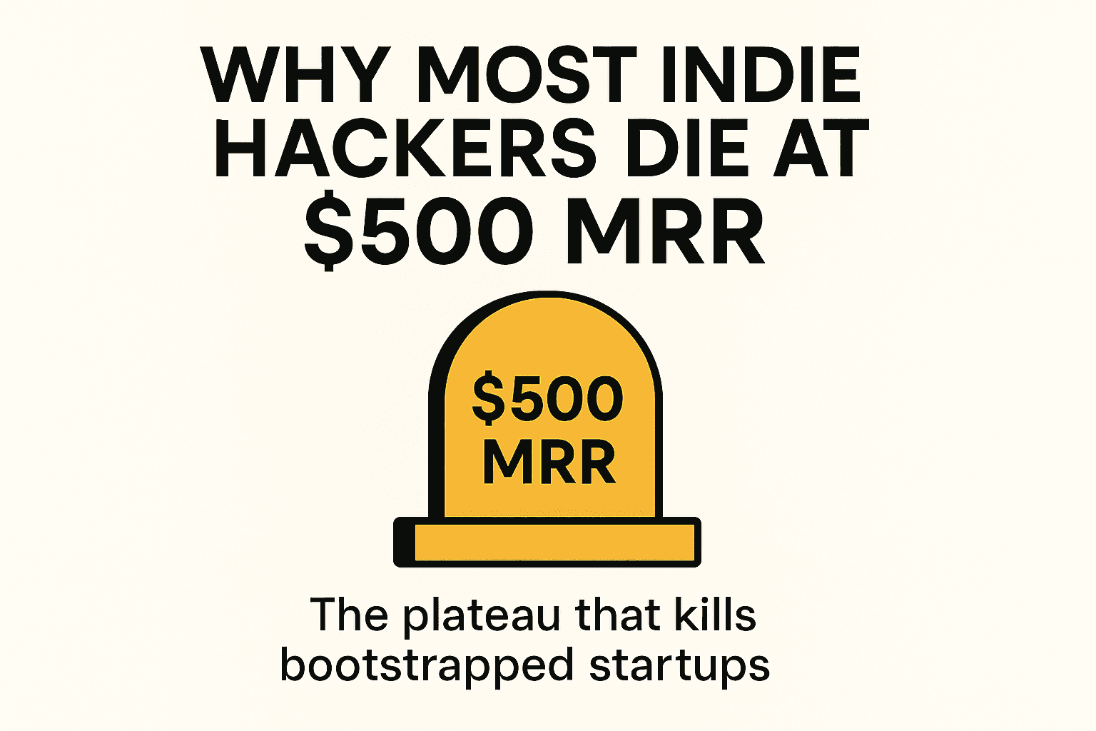 Cover Image for Why Most Indie Hackers Die at $500 MRR